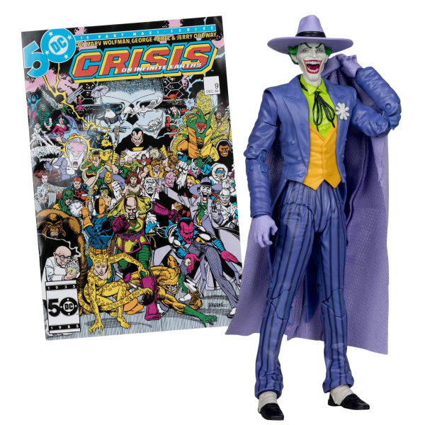 The Joker – DC Direct Page Punchers | Crisis on Infinite Earths | McFarlane 2025 | inkl. Comic